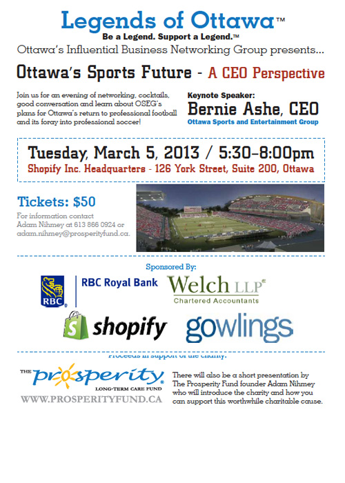 Legends of Ottawa Charity Event Ottawa Condo Network