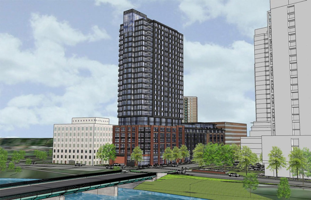 Conceptual exterior rendering of 1335 Bank Street