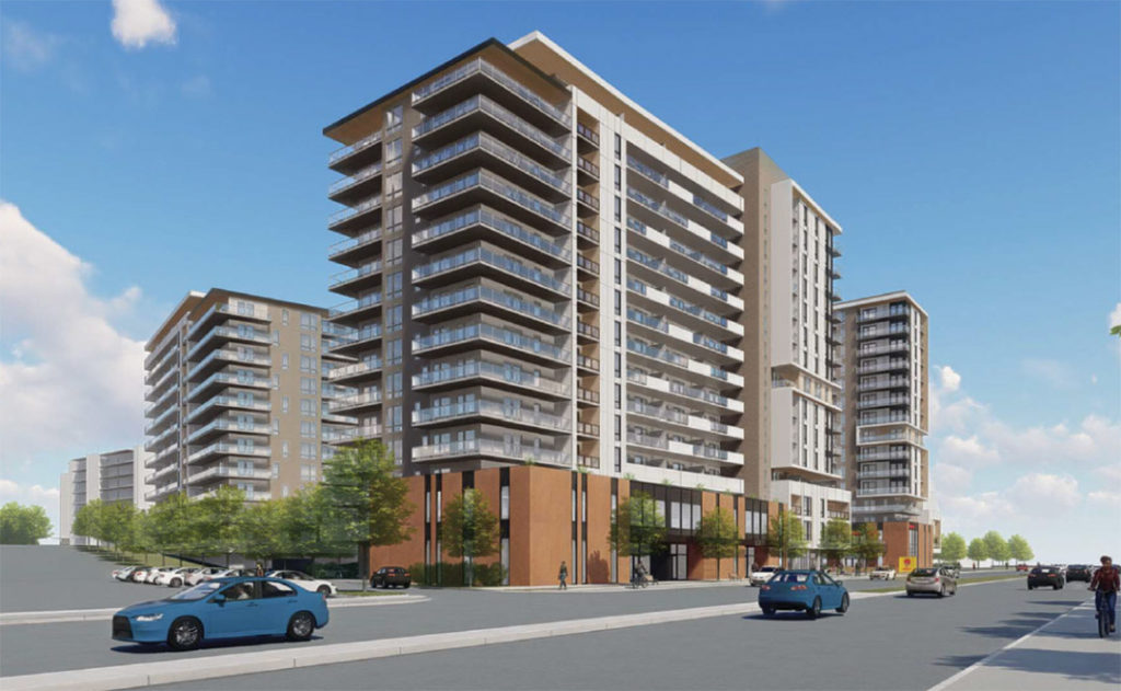 Exterior view of proposed buildings at 1740-1760 St Laurent Boulevard